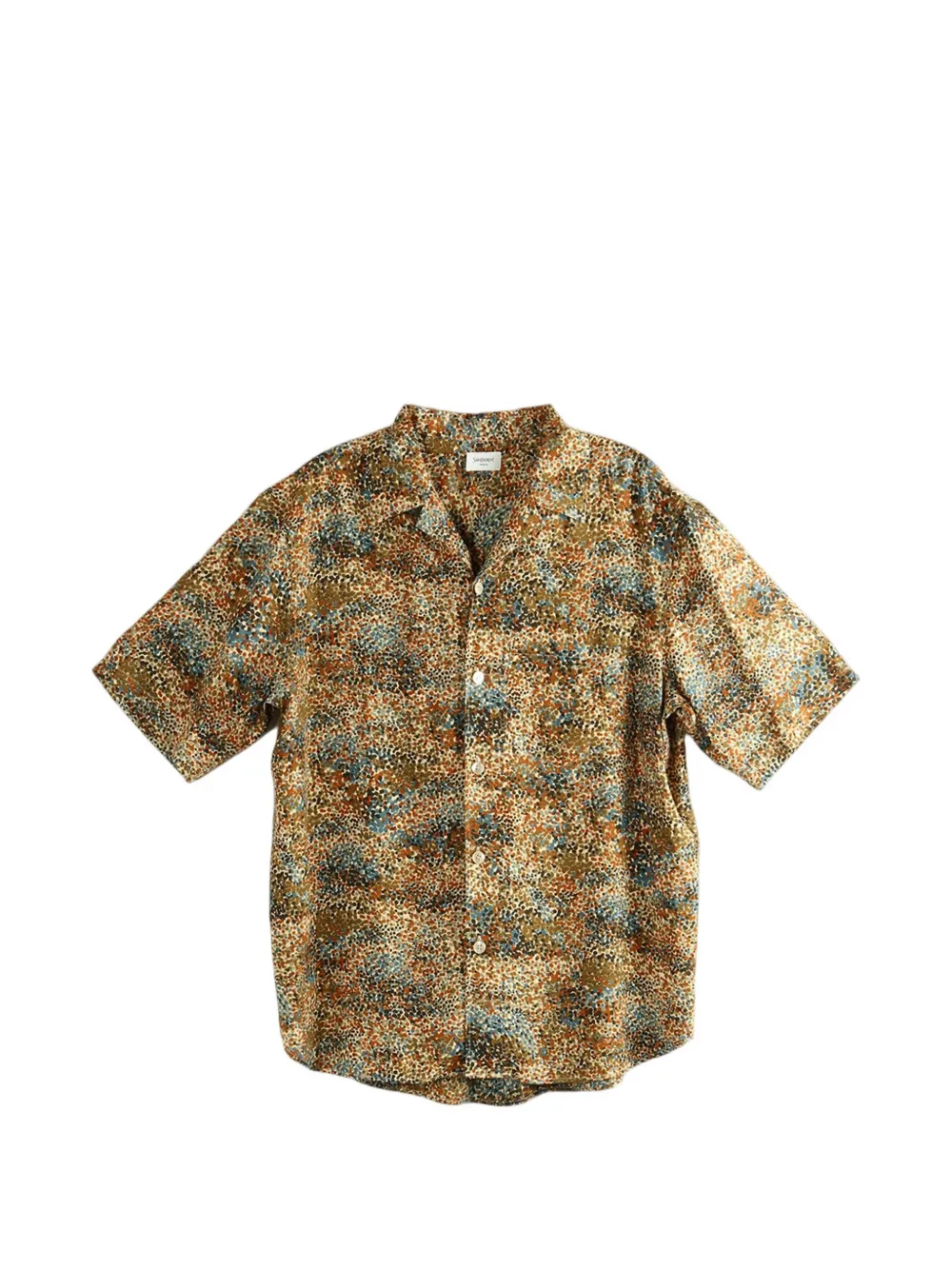 Saint Laurent short-sleeve printed shirt - Brown