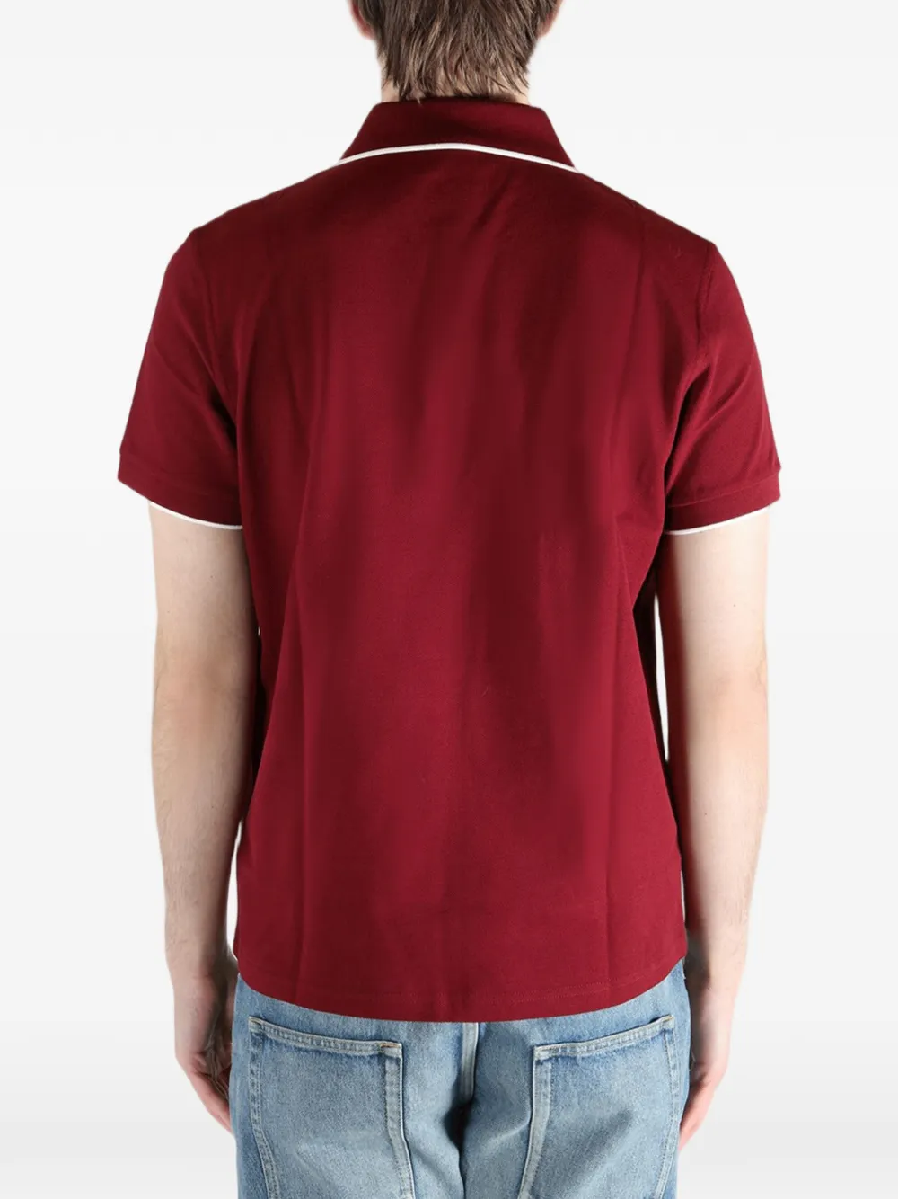 Saint Laurent Poloshirt met Cassandre-borduurwerk Rood