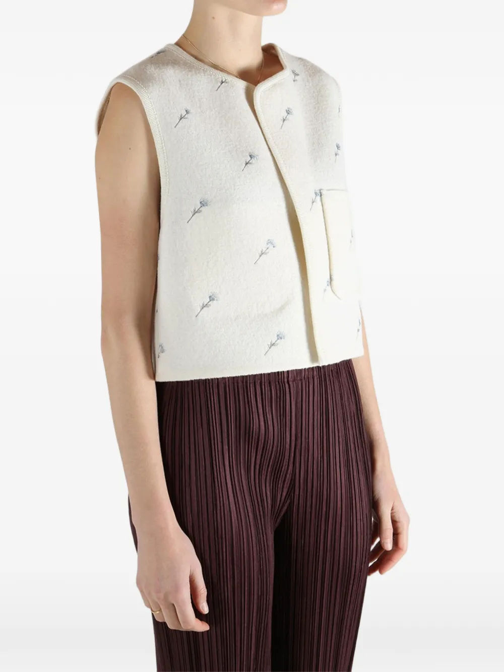  Rier Floral-print Pocket Jacket - Neutrals 