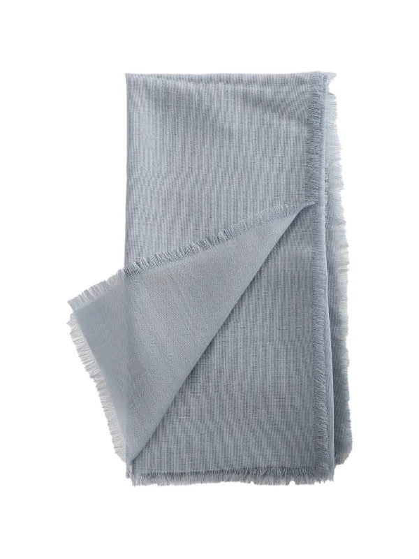 Rier Frayed Scarf in Blue