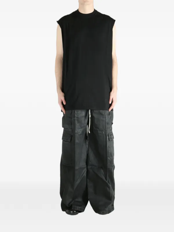 Rick Owens drkshdw ノースリーブ Rick Owens DRKSHDW ノースリーブ モックネックトップ | ブラック