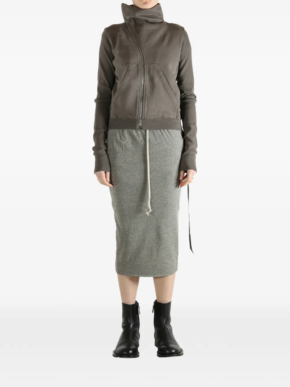 Rick Owens DRKSHDW ジップアップ スウェットシャツ | グレー