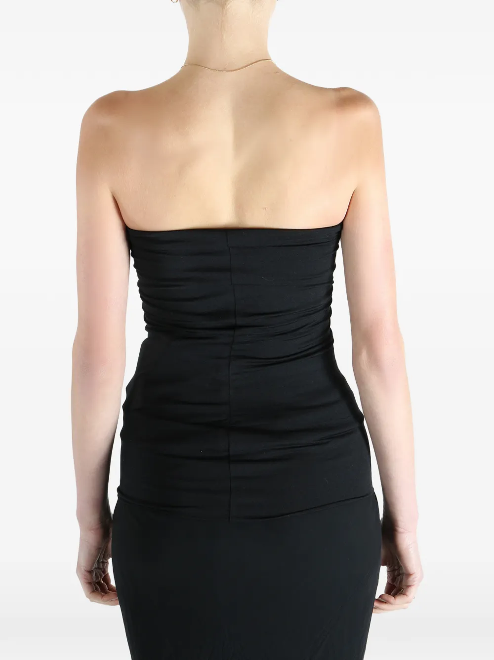 ruched-effect tube top