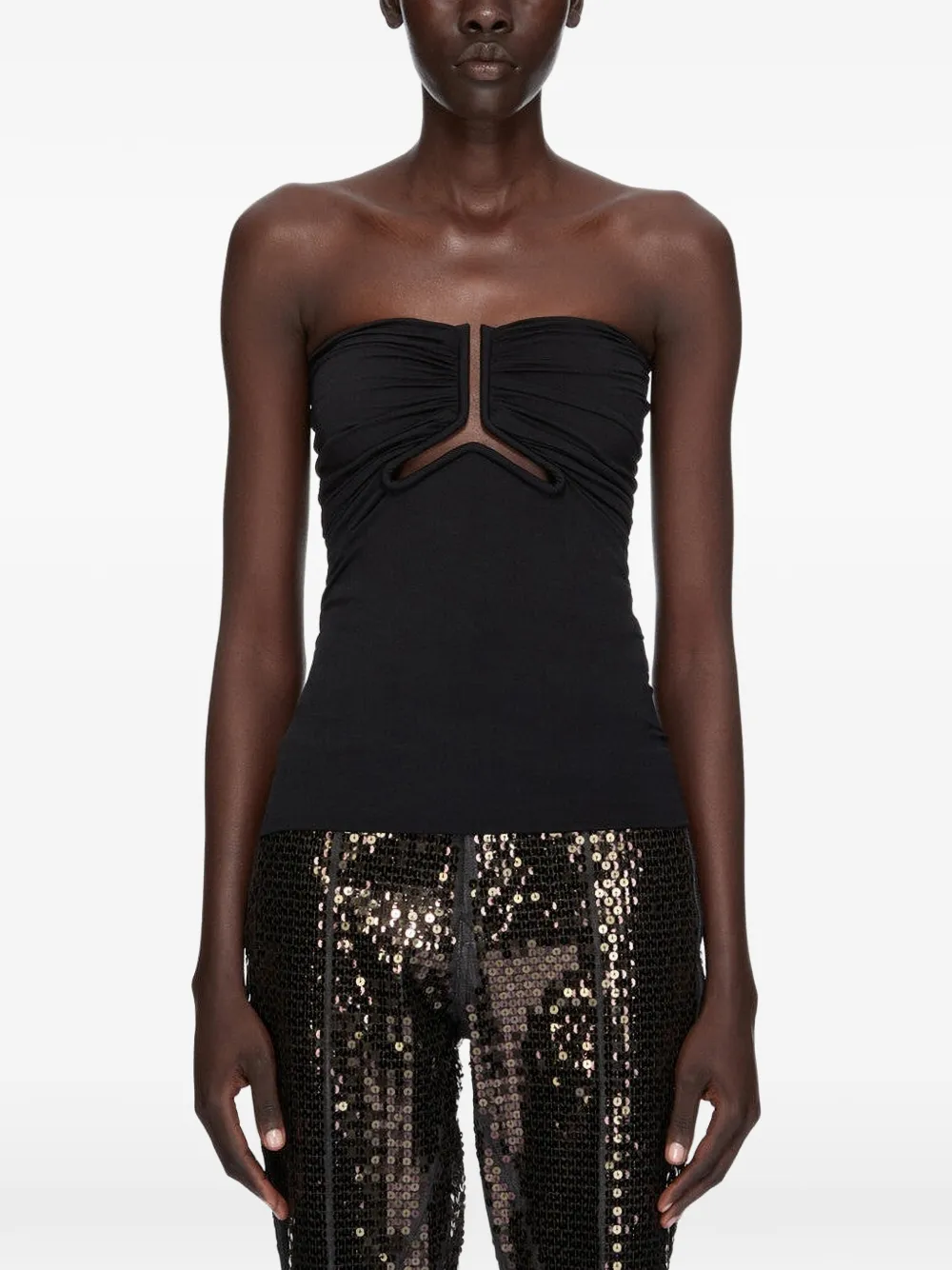 Rick Owens Top met ruches Zwart