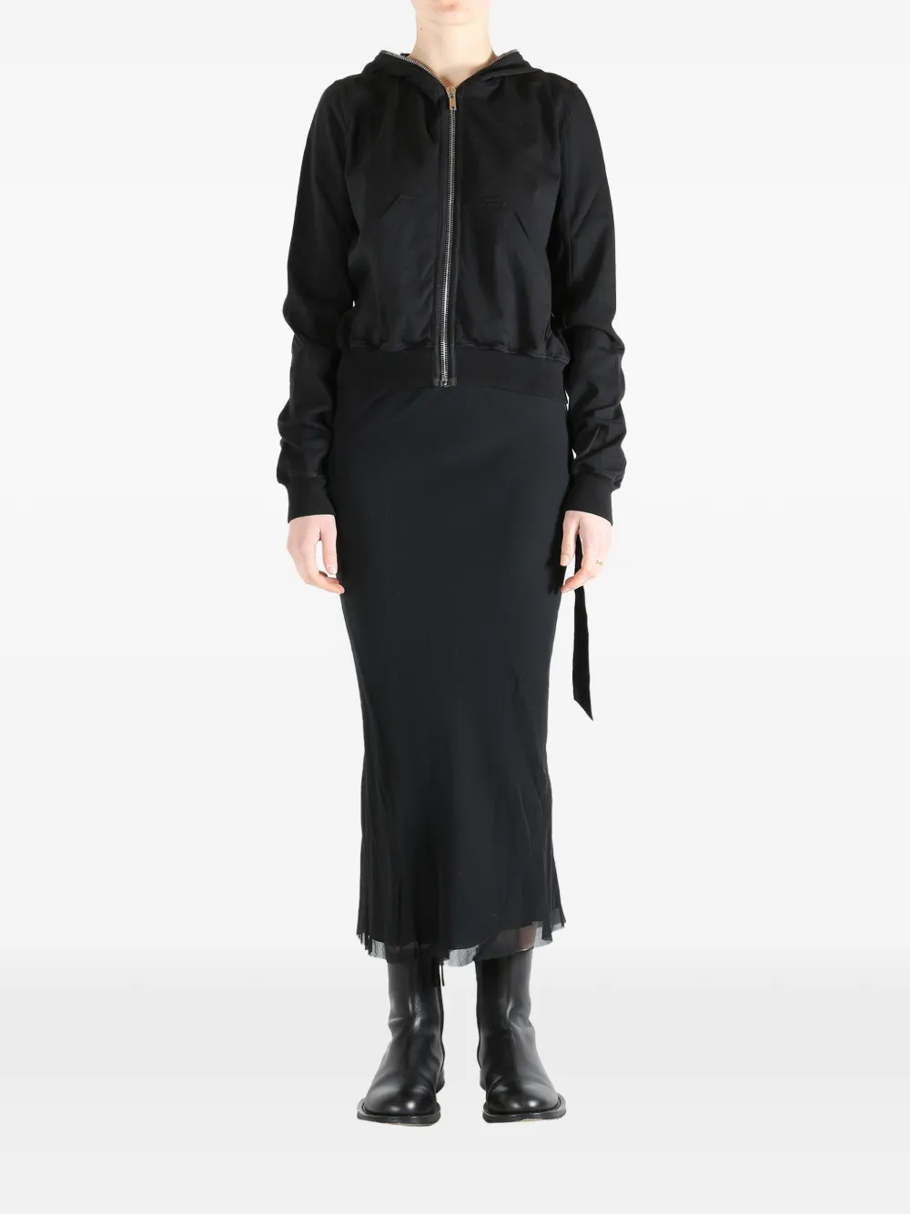 Rick Owens DRKSHDW Hoodie met rits Zwart
