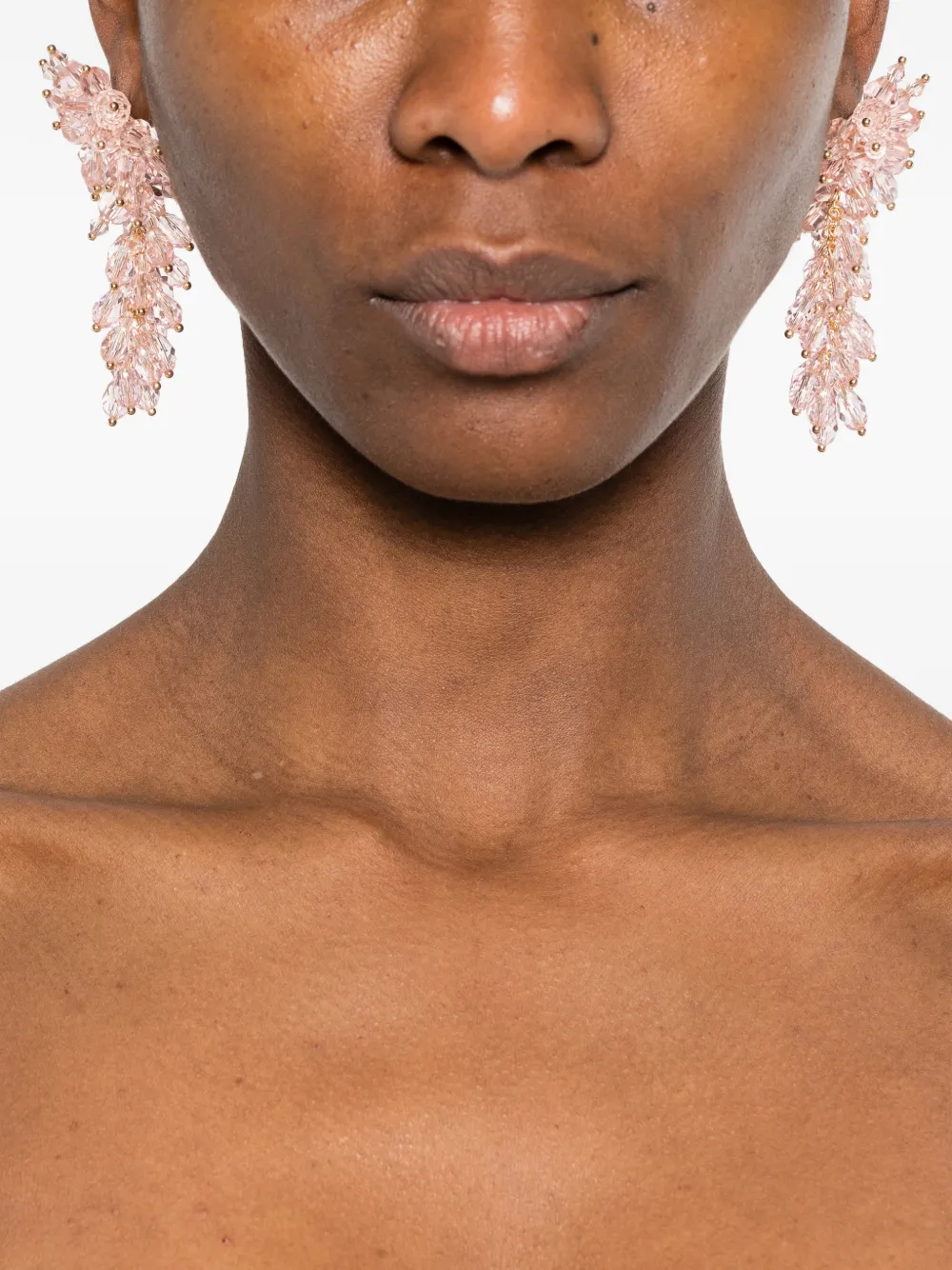  Self-portrait Beaded Drop Earrings - Gold 