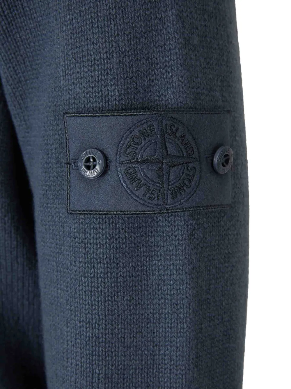 Stone Island Trui met ronde hals en patch Blauw