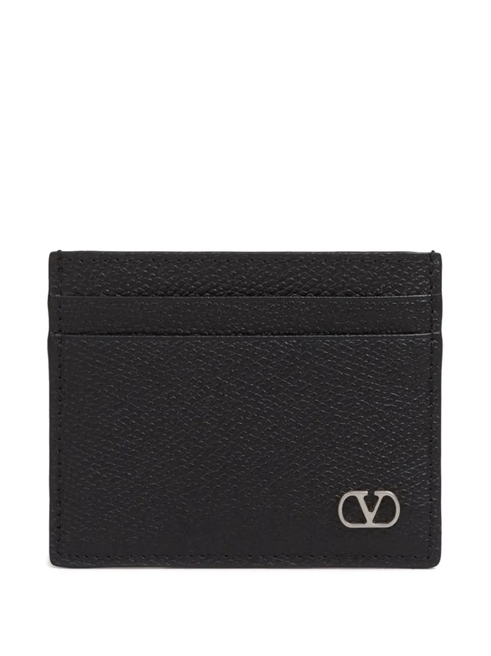 Valentino Garavani logo leather card holder - Nero