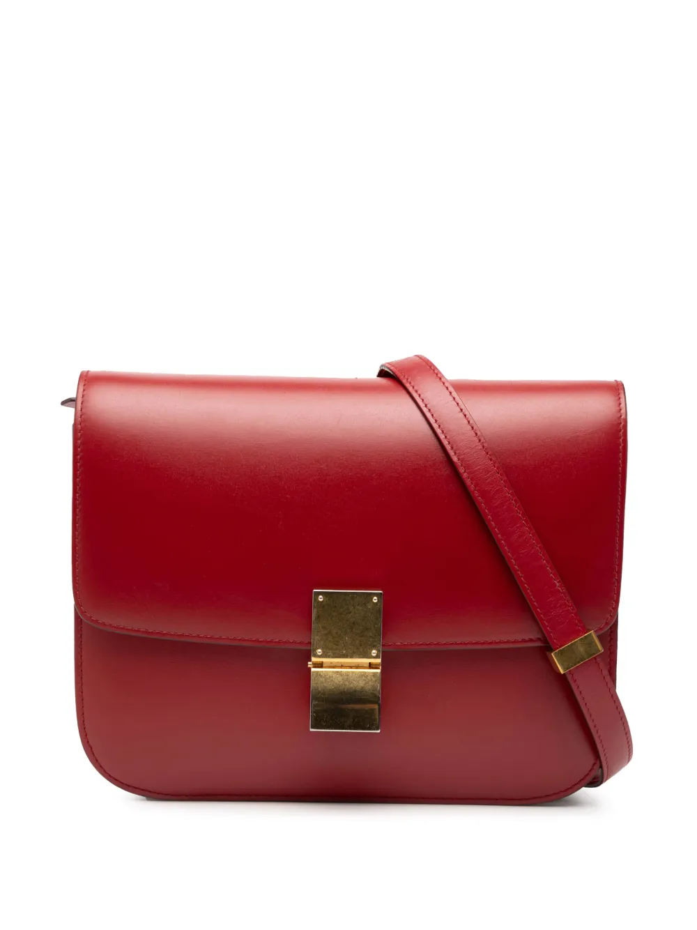 Celine Pre-Owned 2016 Medium Calfskin Classic Box crossbody bag - Rosso