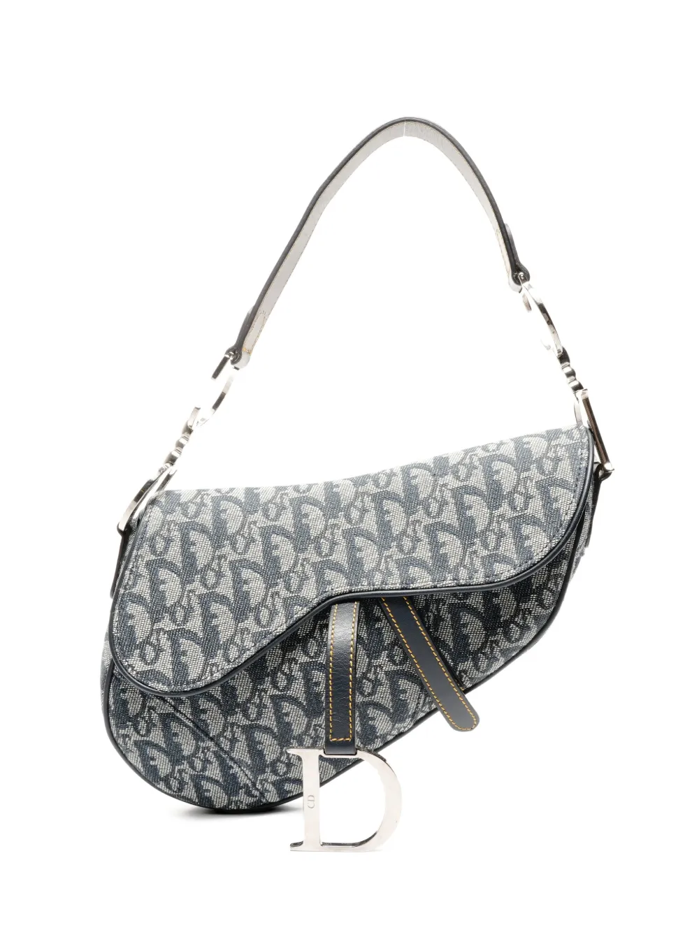 Christian Dior Pre-Owned 2020s canvas saddle trotter shoulder bag - Blu