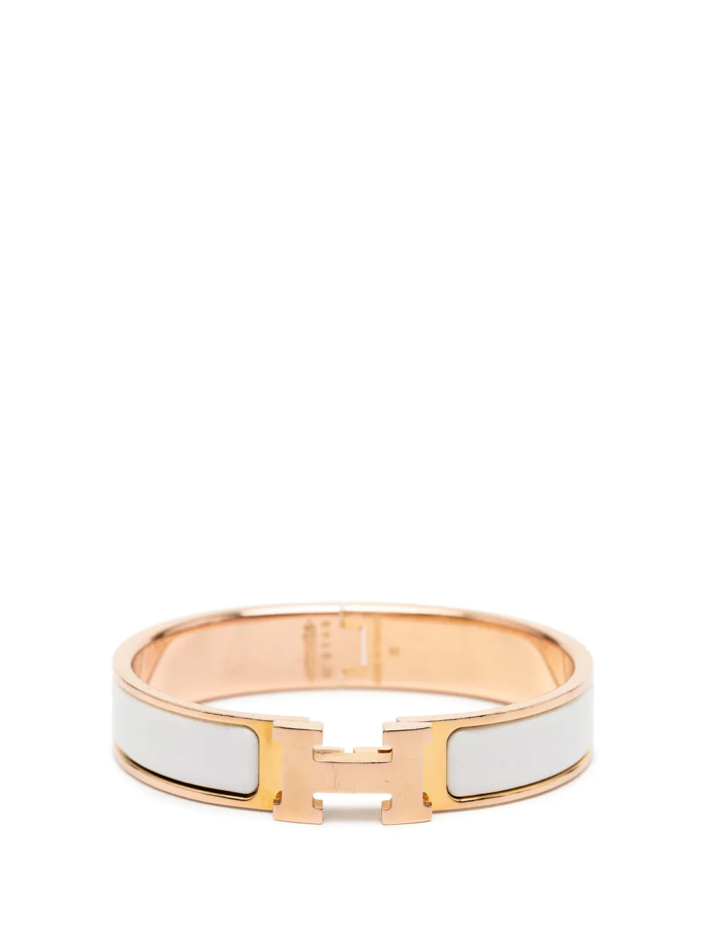 Hermès Pre-Owned Bracciale rigido stretto Clic H PM con design smaltato 2000-2025 - Oro
