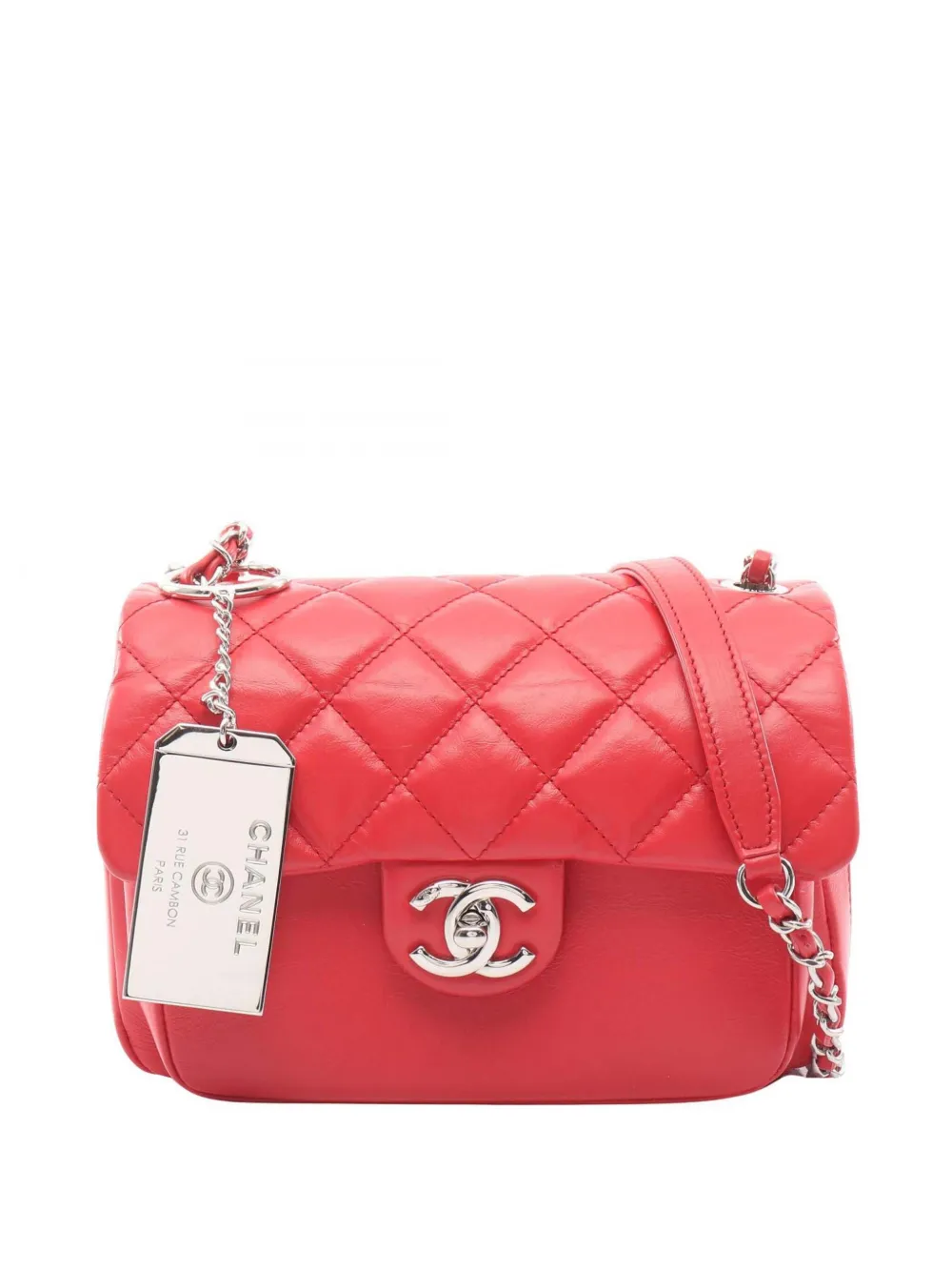 CHANEL Pre-Owned 2019 Small Aged Calfskin Express Zip Around Flap Bag crossbody bag - Rosso