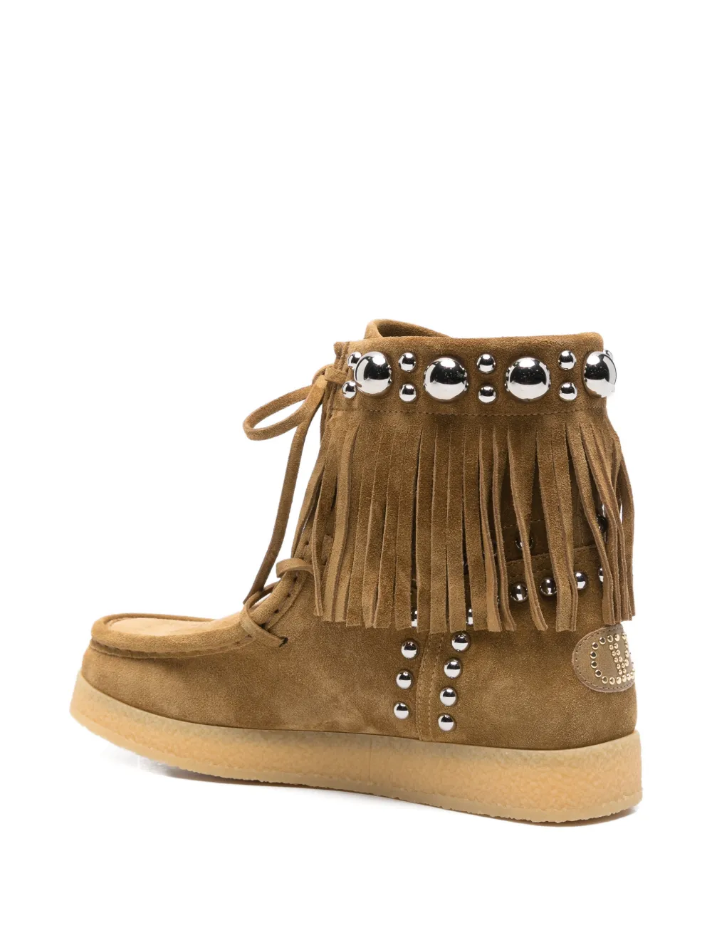 Valentino Garavani fringed-upper studded ankle boots Bruin
