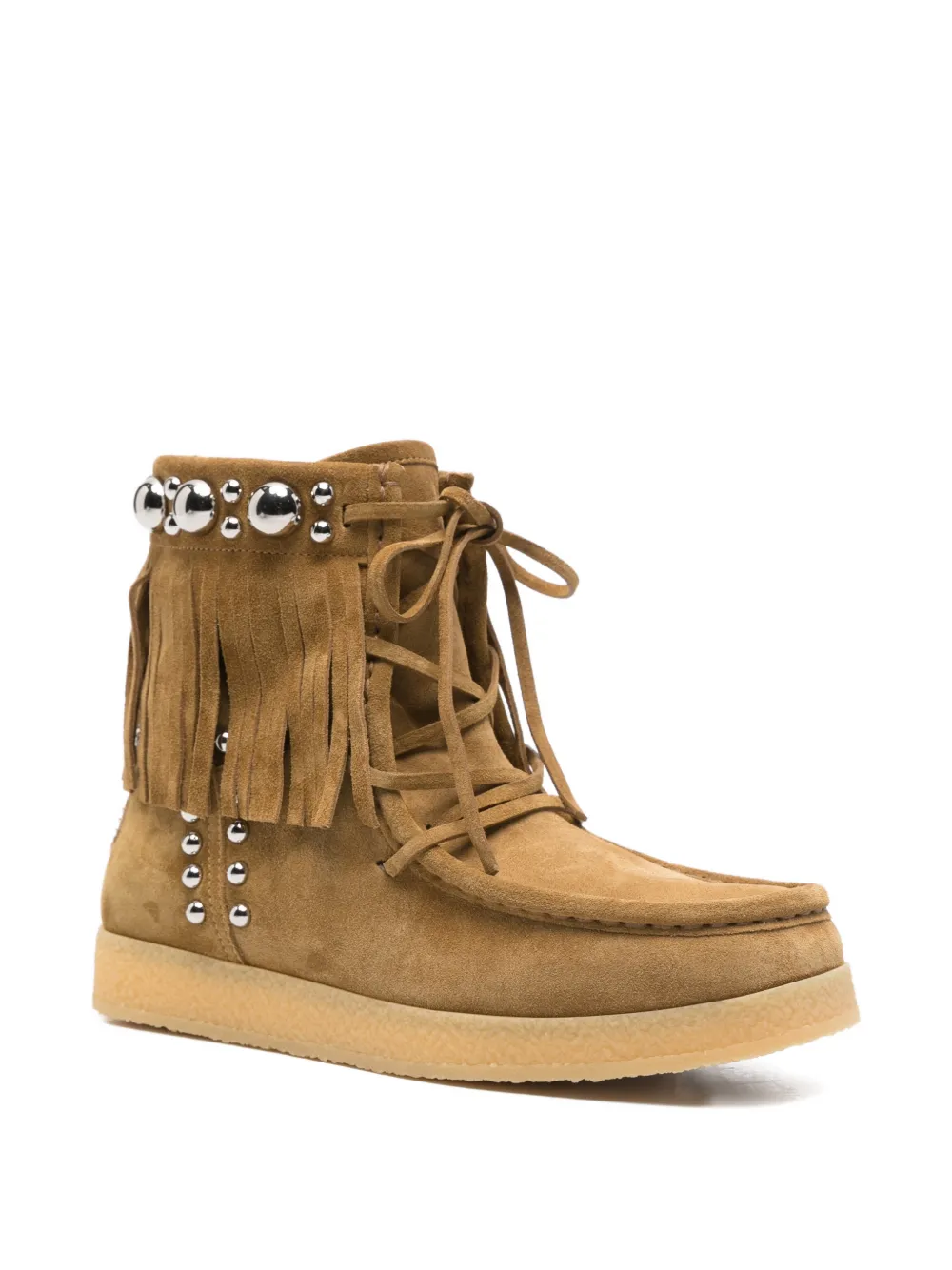 Valentino Garavani fringed-upper studded ankle boots Bruin