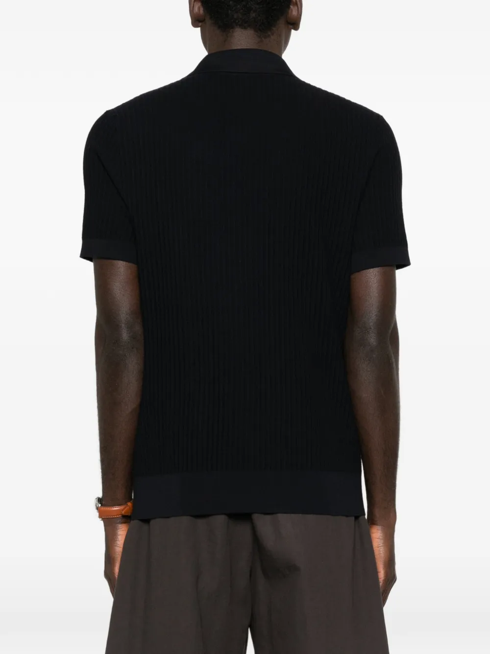 Brioni Geribbeld T-shirt Blauw