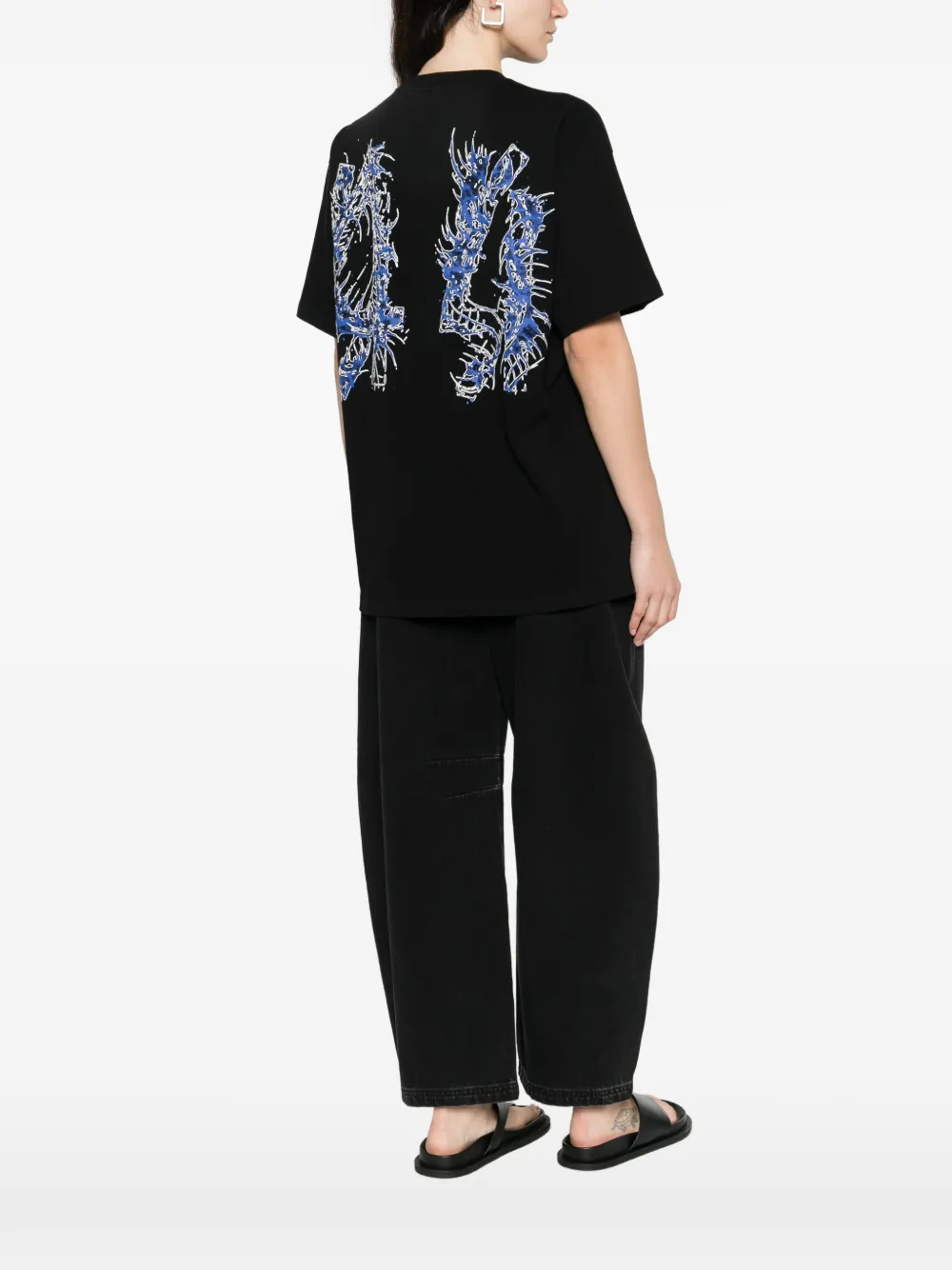 44 LABEL GROUP T-shirt met print Zwart