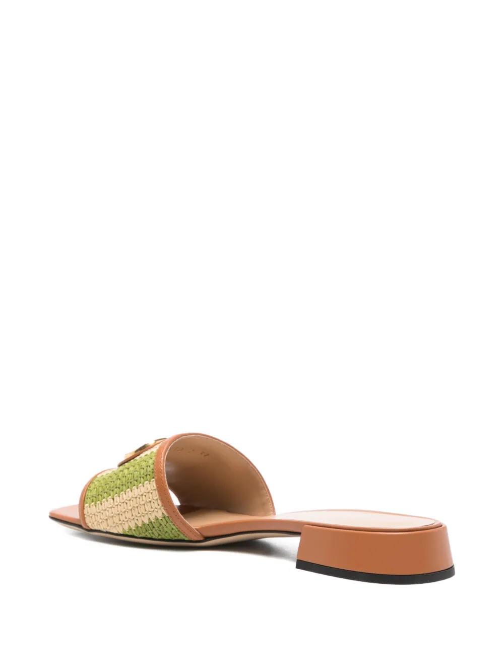 Valentino Garavani V-logo leather sandals Beige