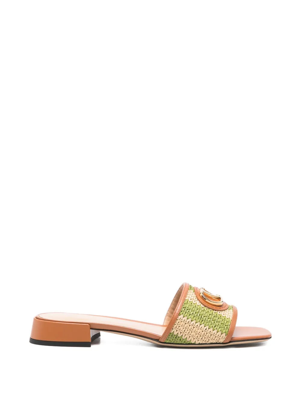 Valentino Garavani V-logo leather sandals Beige