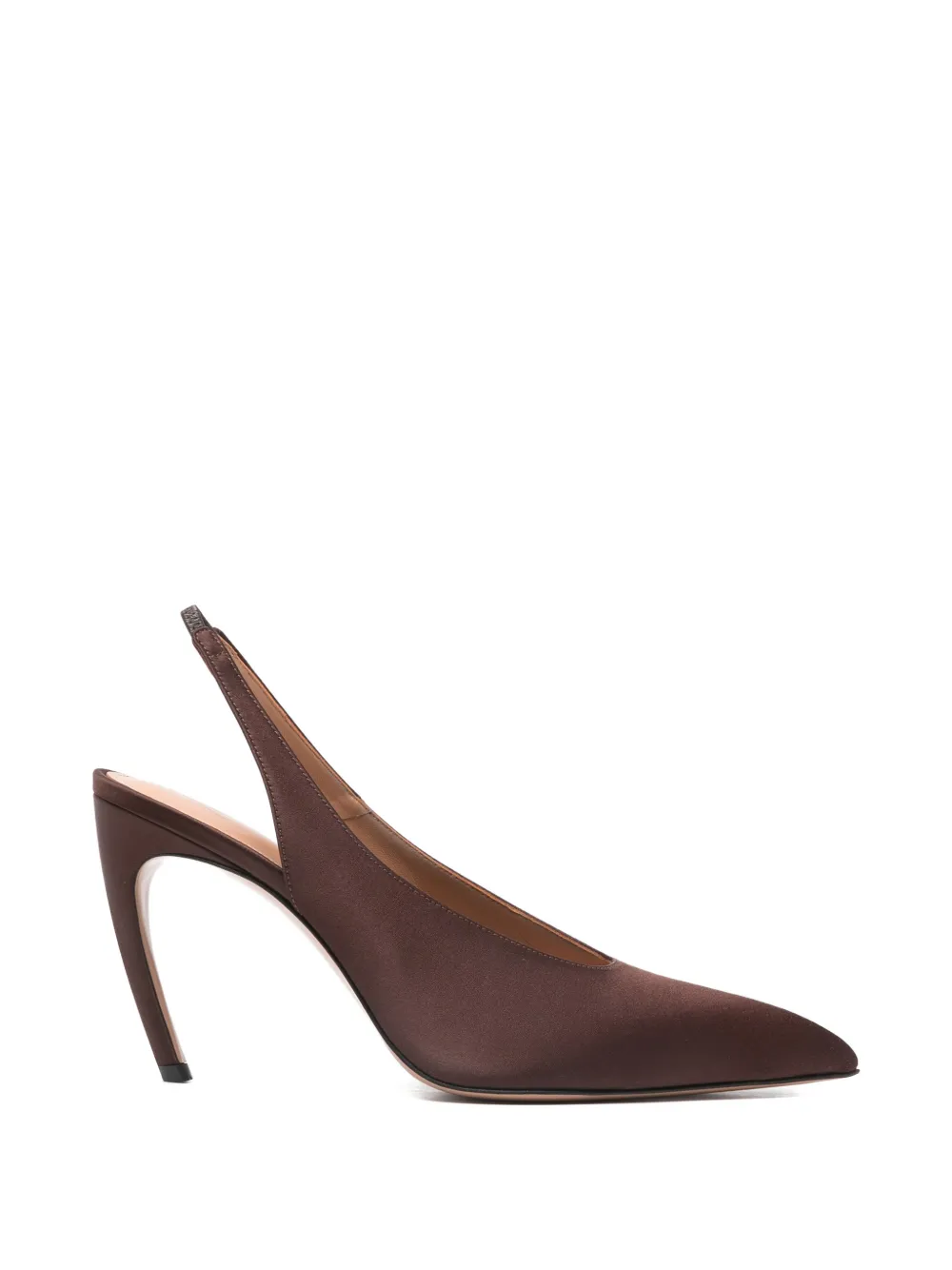 The Attico Viper slingback pumps met puntige neus Bruin