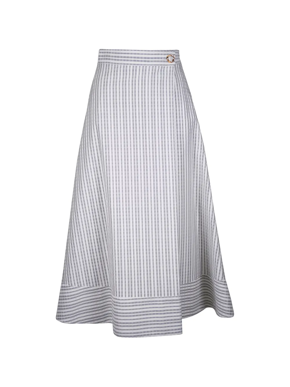 Agnona striped a-line skirt - Bianco