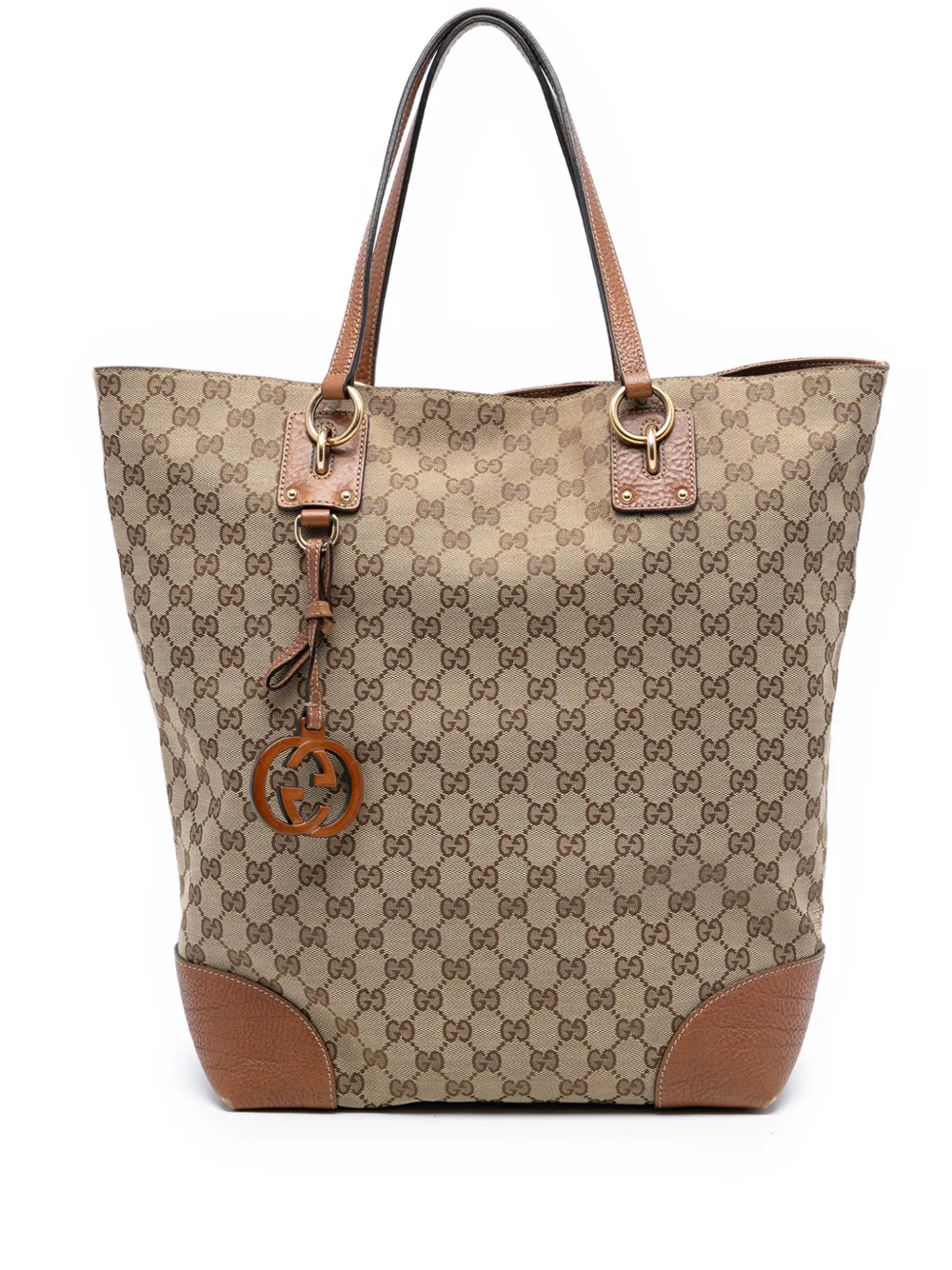 Gucci Pre-Owned 2016-2025 Large GG Canvas GG Charm tote bag - Brown
