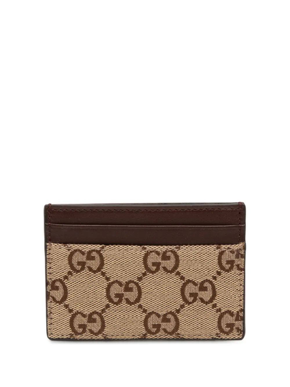 Gucci Pre-Owned 2000-2015 GG Canvas card holder - Marrone