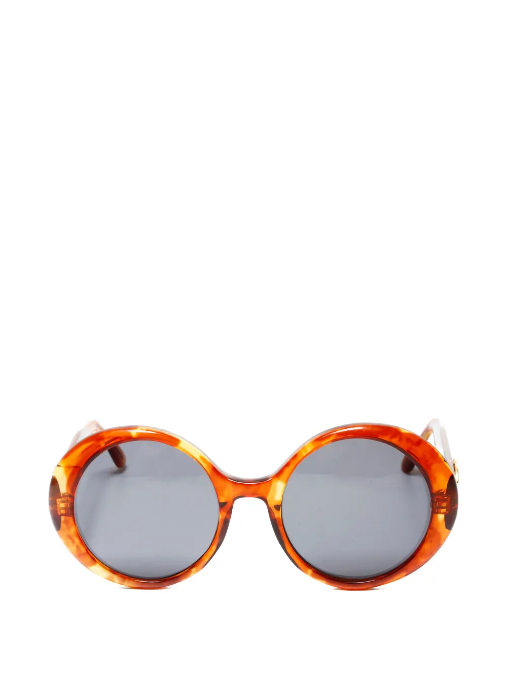 CHANEL Pre-Owned 1990s round frame sunglasses - Marrone