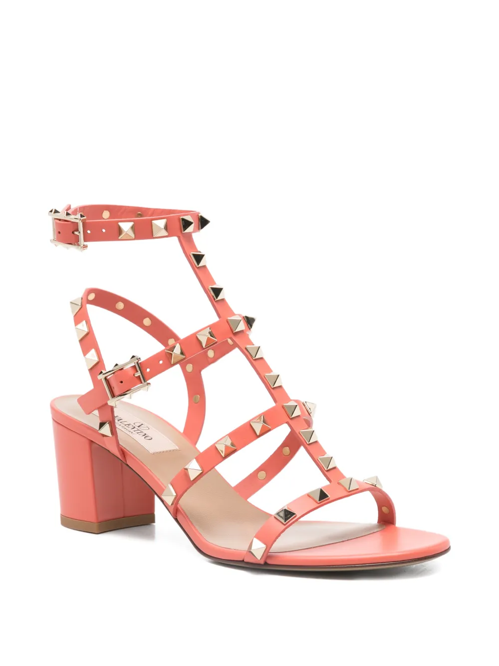 Valentino Garavani studded caged sandals Roze