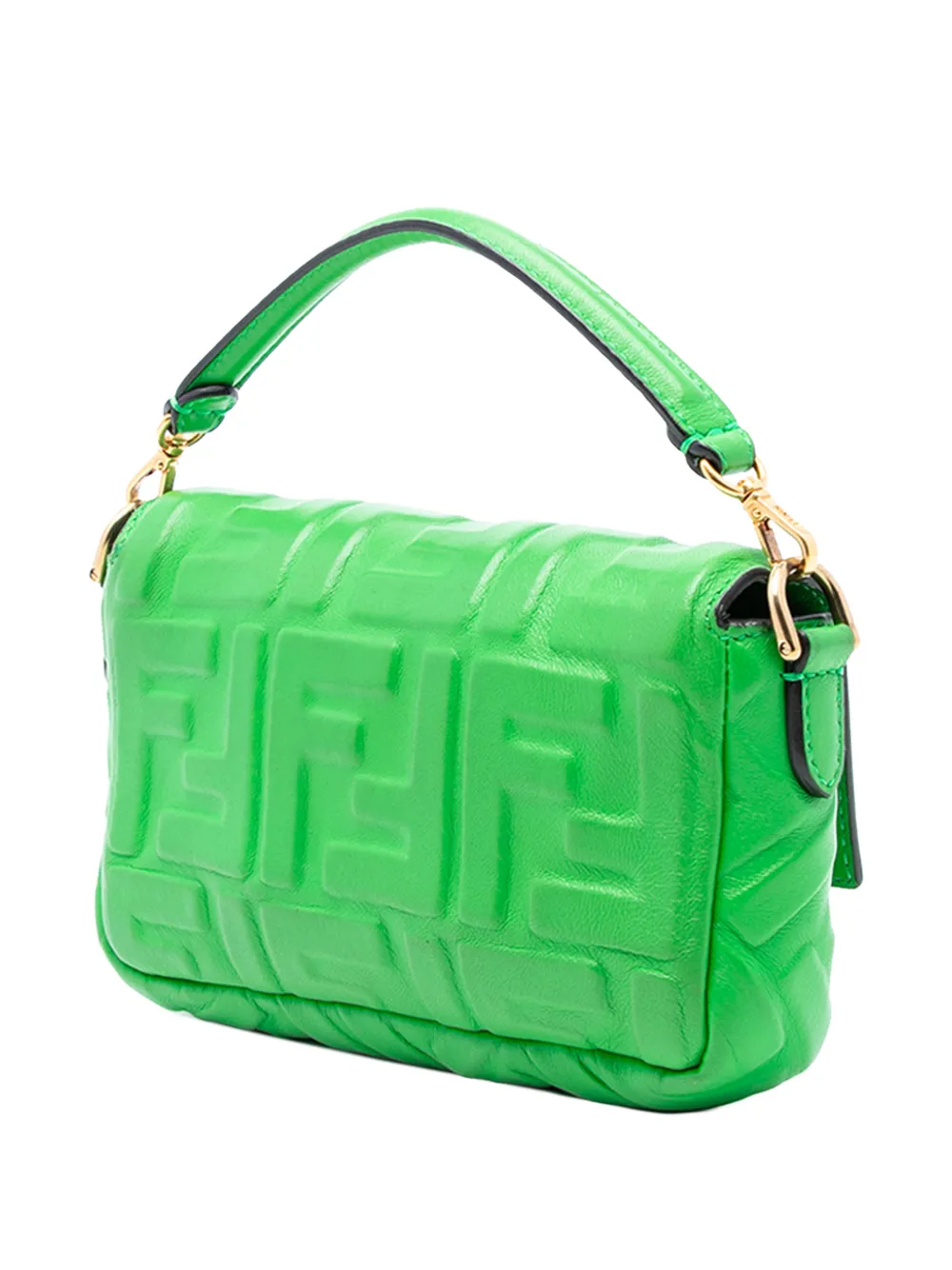 2010-2025 Mini Zucca Embossed Leather Baguette Satchel