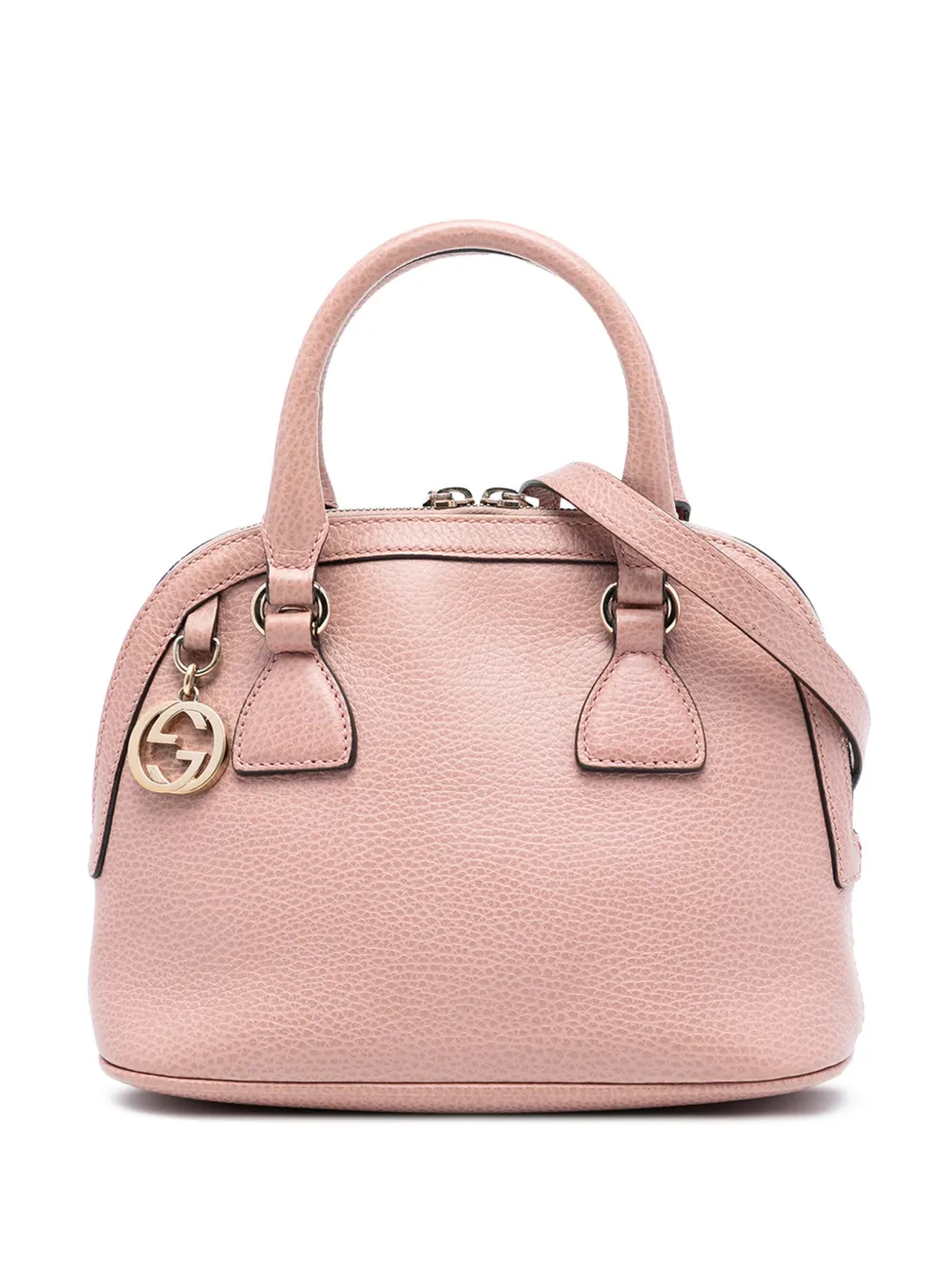 Gucci Pre-Owned 2016-2025 Mini Leather GG Charm Dome satchel - Rosa
