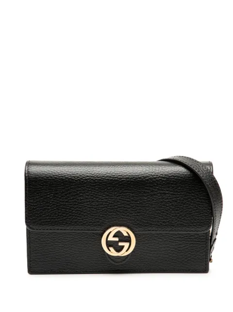 Gucci Pre-Owned 2000-2015 Interlocking G Dollar Calfskin Wallet on Chain crossbody bag
