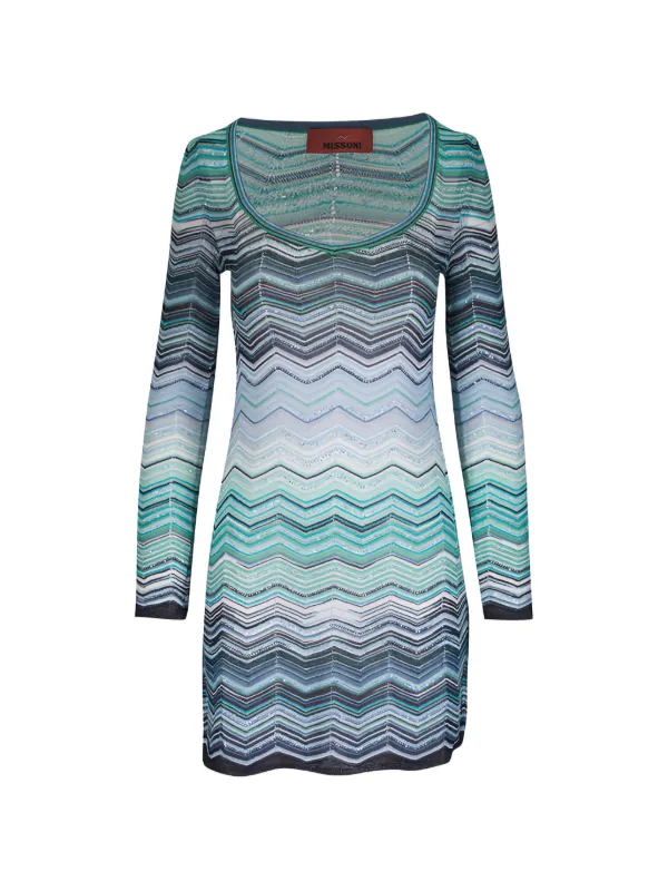 blue chevron dress Bebe Women's Chevron Crochet Midi Dress, Size XS Viscose main image 0