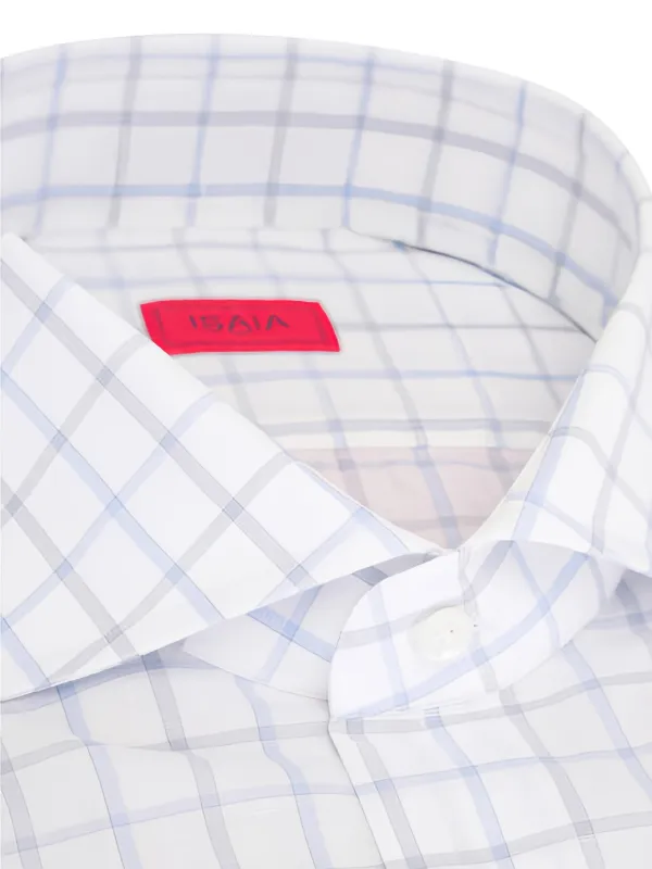 イザイア　イタリー製　チェックシャツ Isaia チェック シャツ | ホワイト | FARFETCH JP