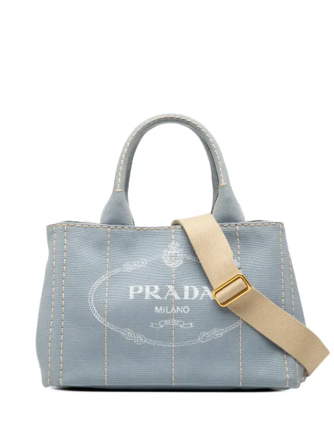 Prada Pre-Owned lille Canapa satchel-taske med logo fra 2000-2025