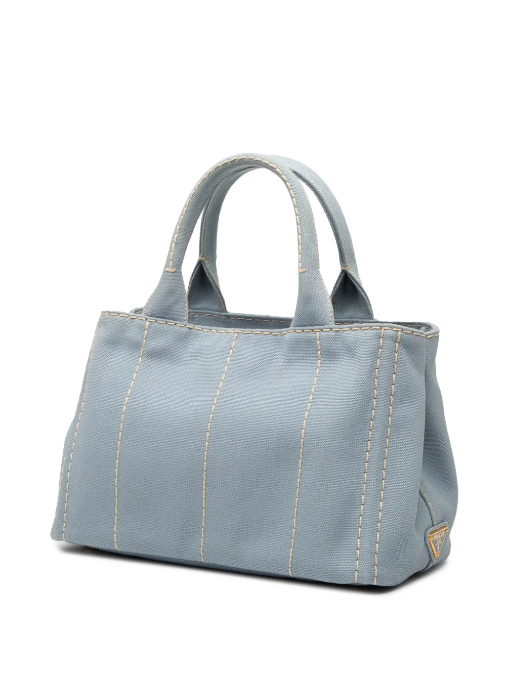  Prada Pre-owned 2000-2025 Small Canvas Canapa Logo Satchel - Blue 