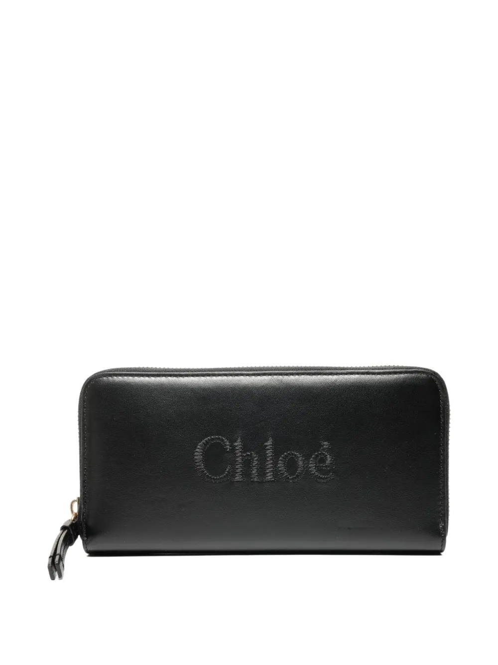 Chloé Pre-Owned 2015-2025 logo-embroidery wallet - Nero