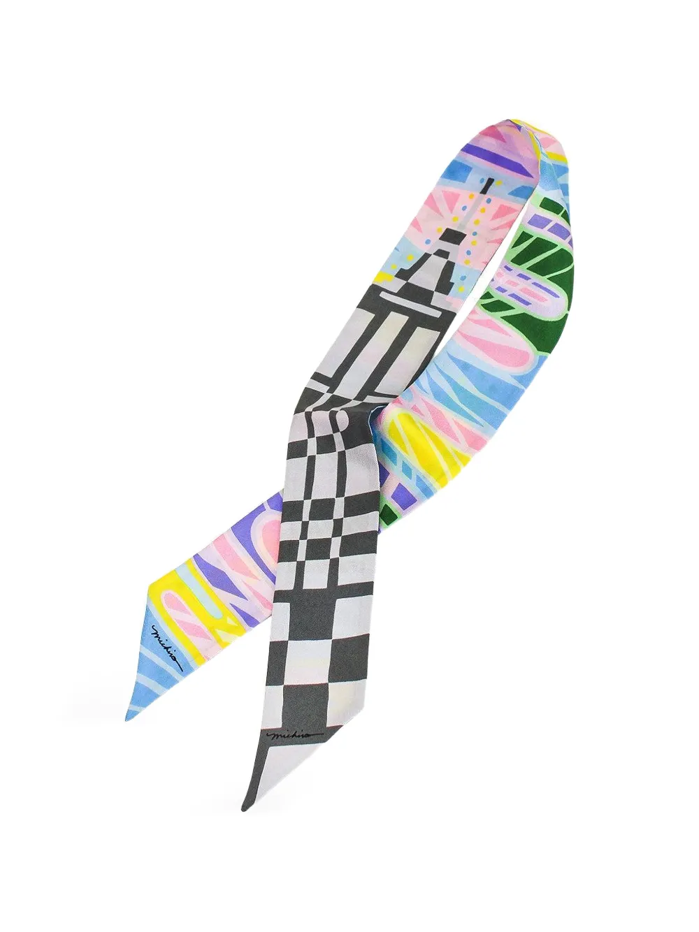 Michino Sciarpa Michii con stampa - Nero