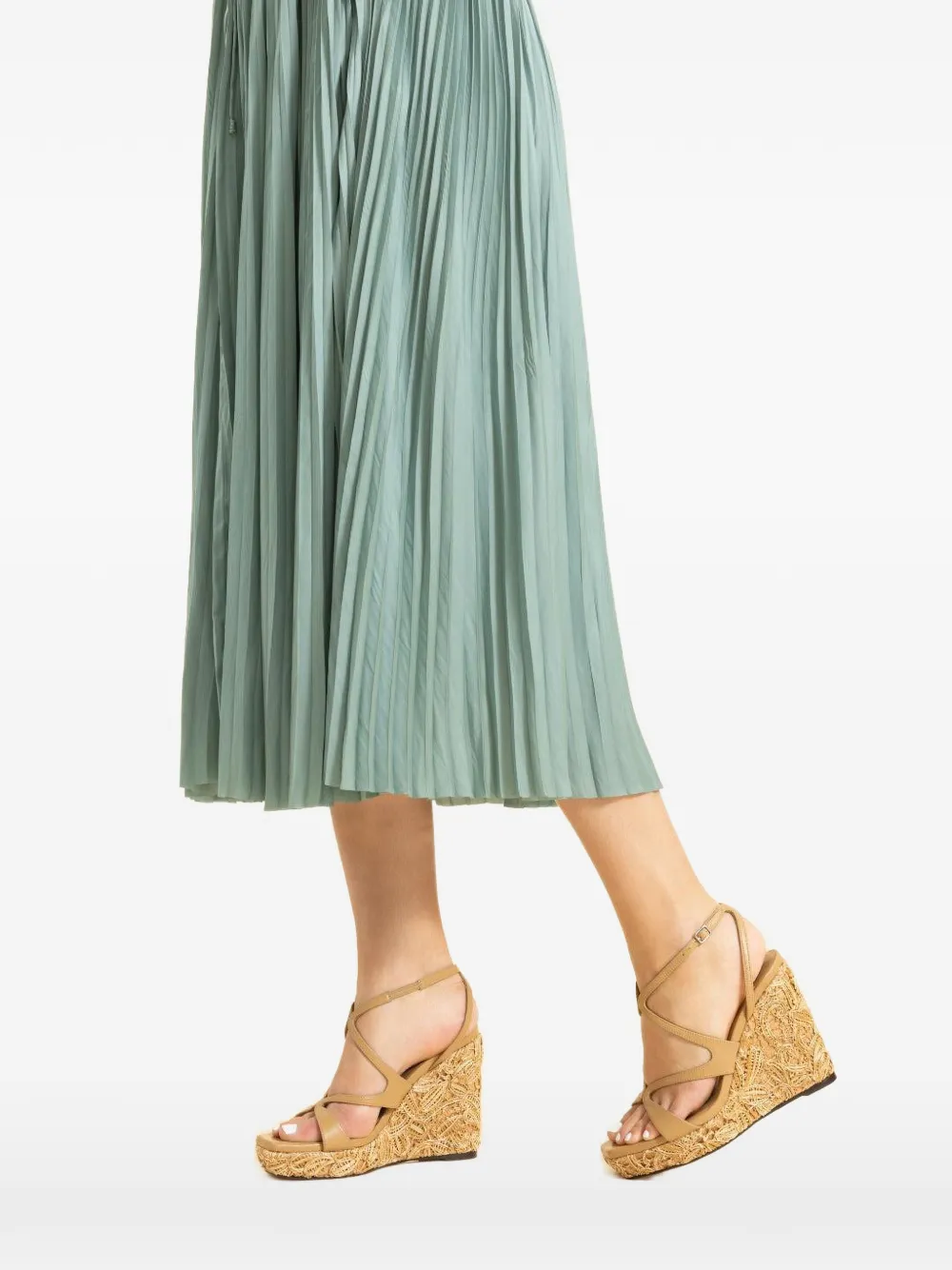 Jimmy Choo Ayla sandalen met sleehak Bruin