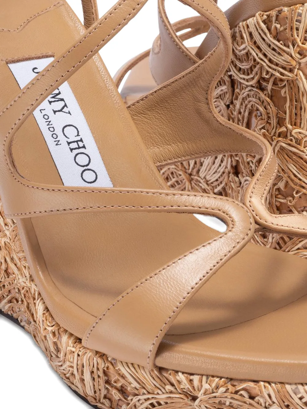 Jimmy Choo Ayla sandalen met sleehak Bruin
