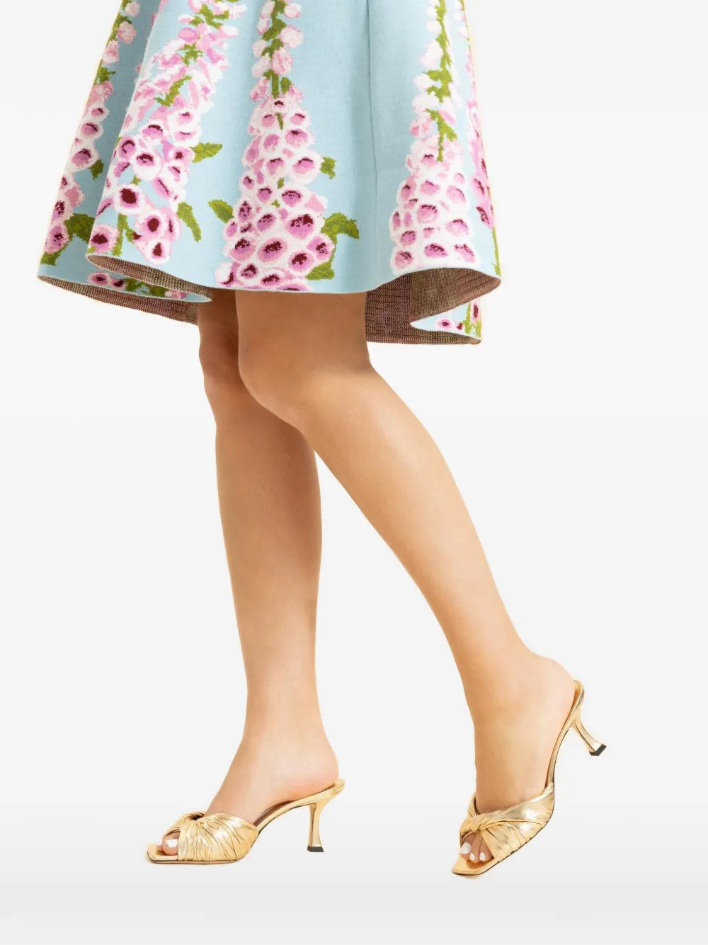 Jimmy Choo Skye muiltjes met gedraaide details Goud