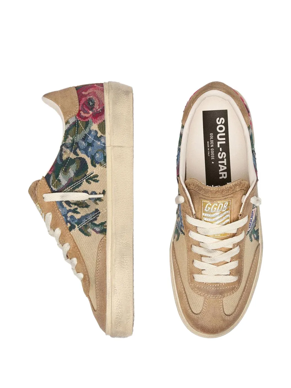 Golden Goose Soul-Star sneakers met bloemenprint Beige