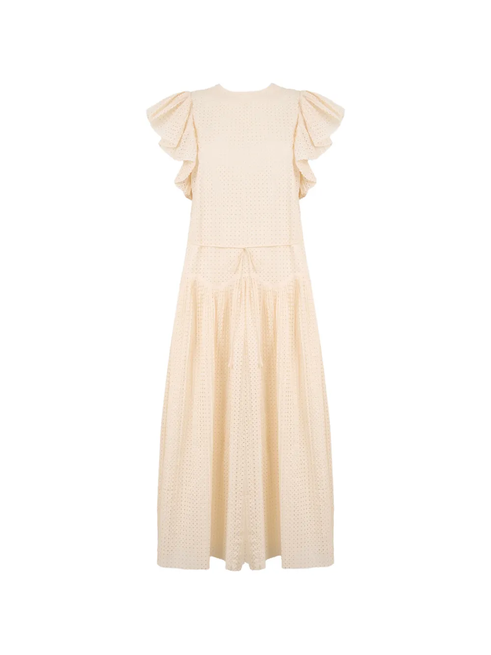 Ulla Johnson Sylvaine ruffled midi dress - Toni neutri