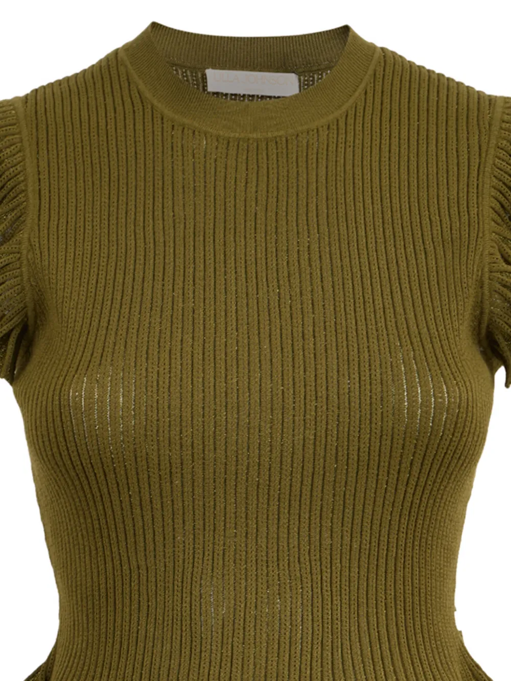 Ulla Johnson Leila top met ruches Groen