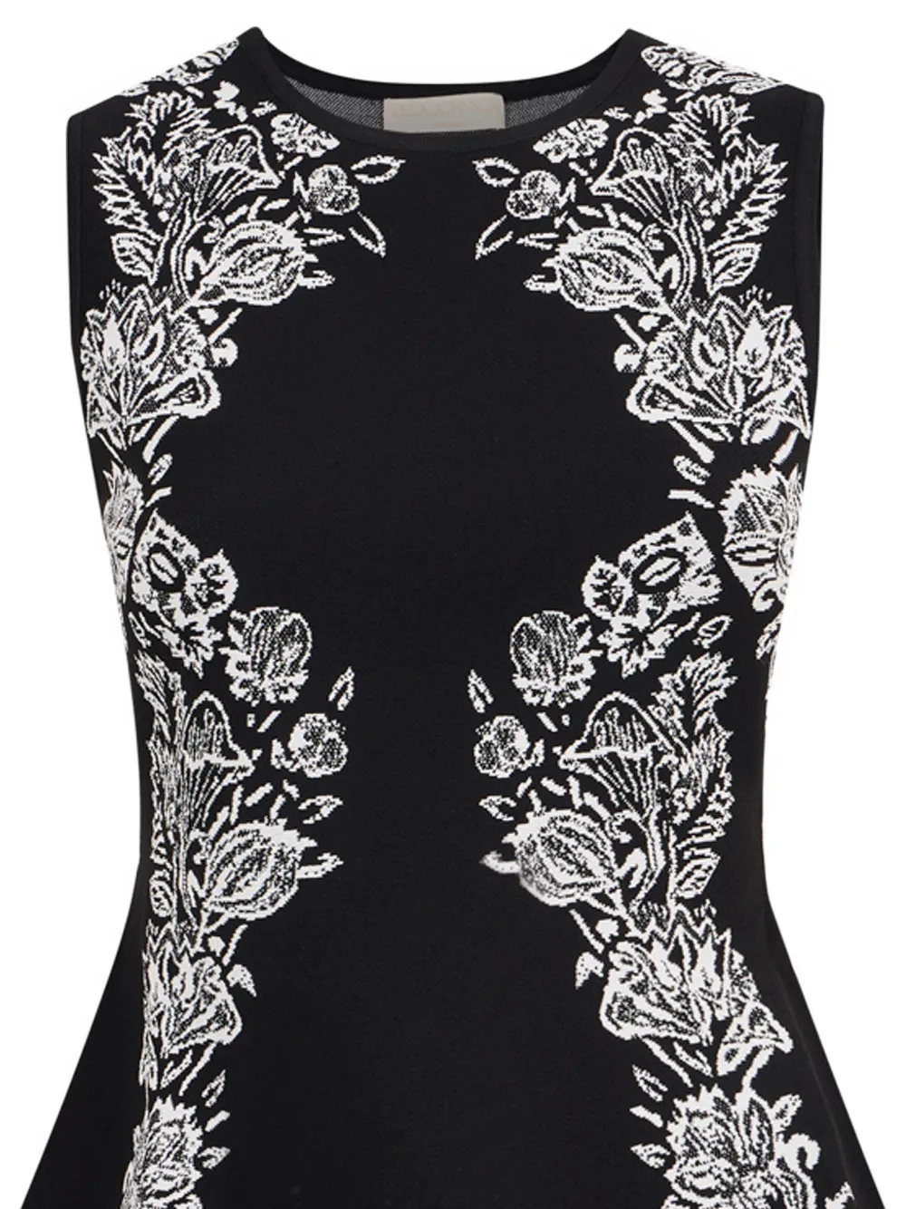 Ulla Johnson Vanna top met jacquard Zwart