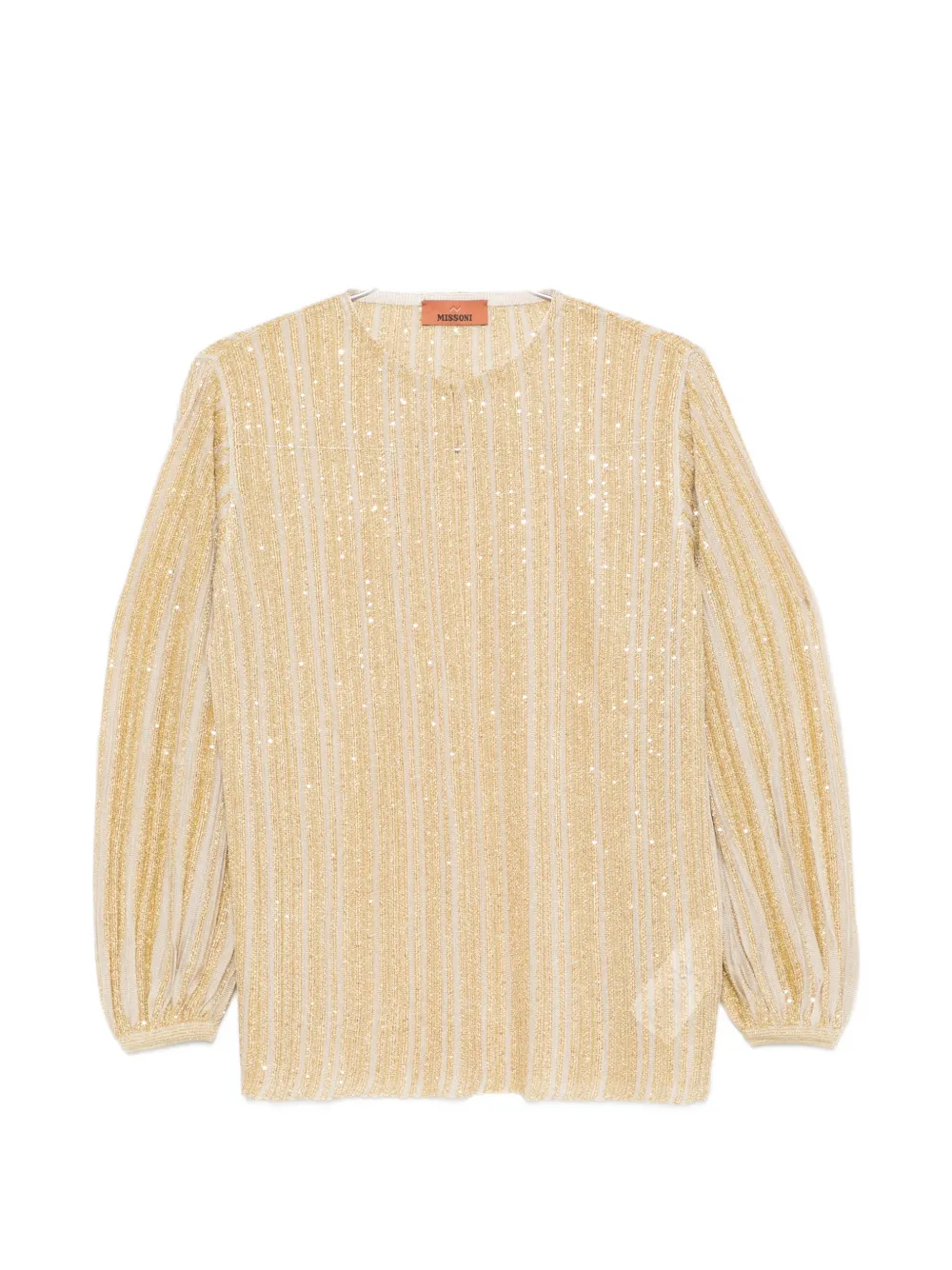 Missoni Striped Blouse In Gold