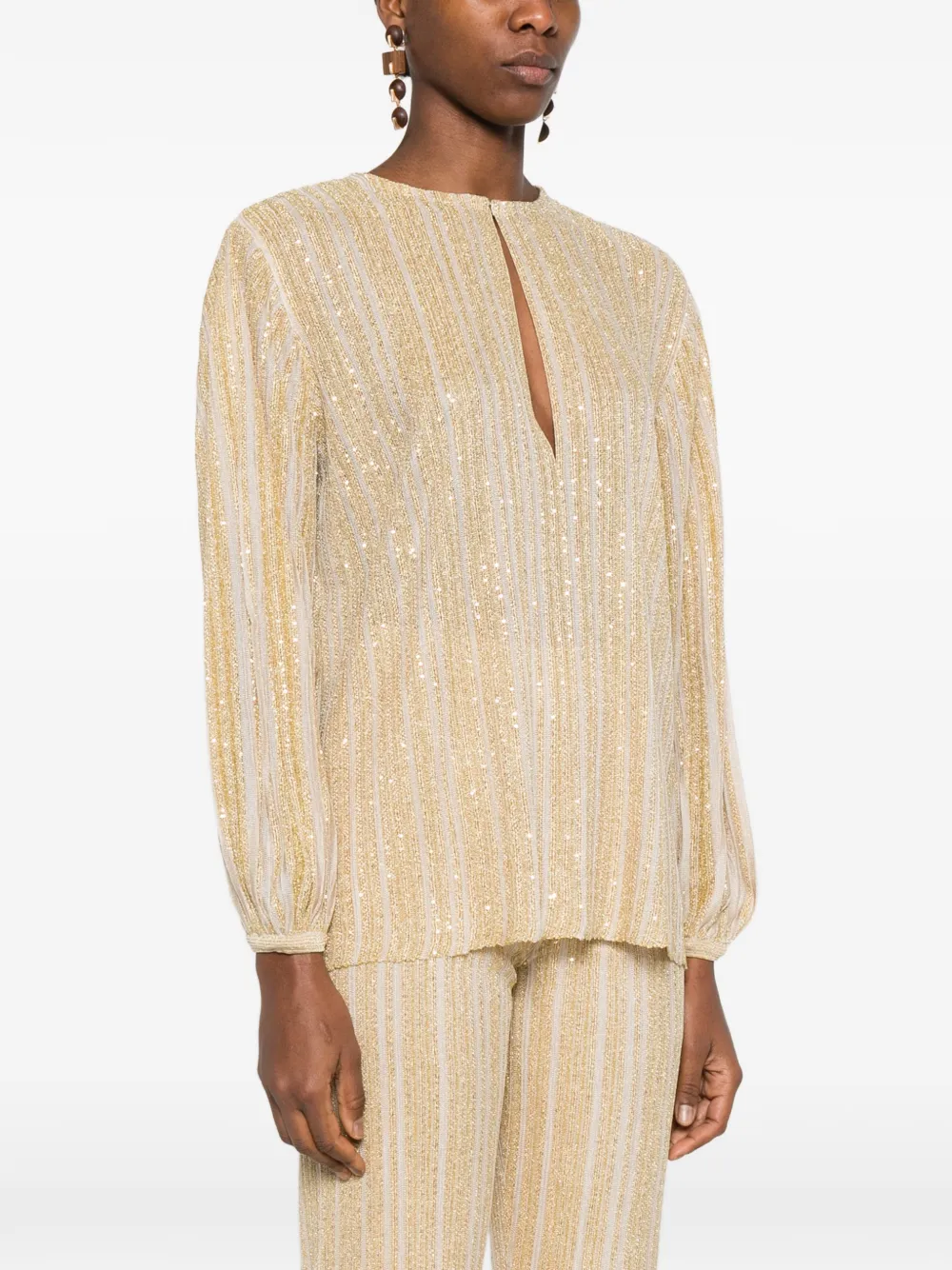  Missoni Striped Blouse - Gold 