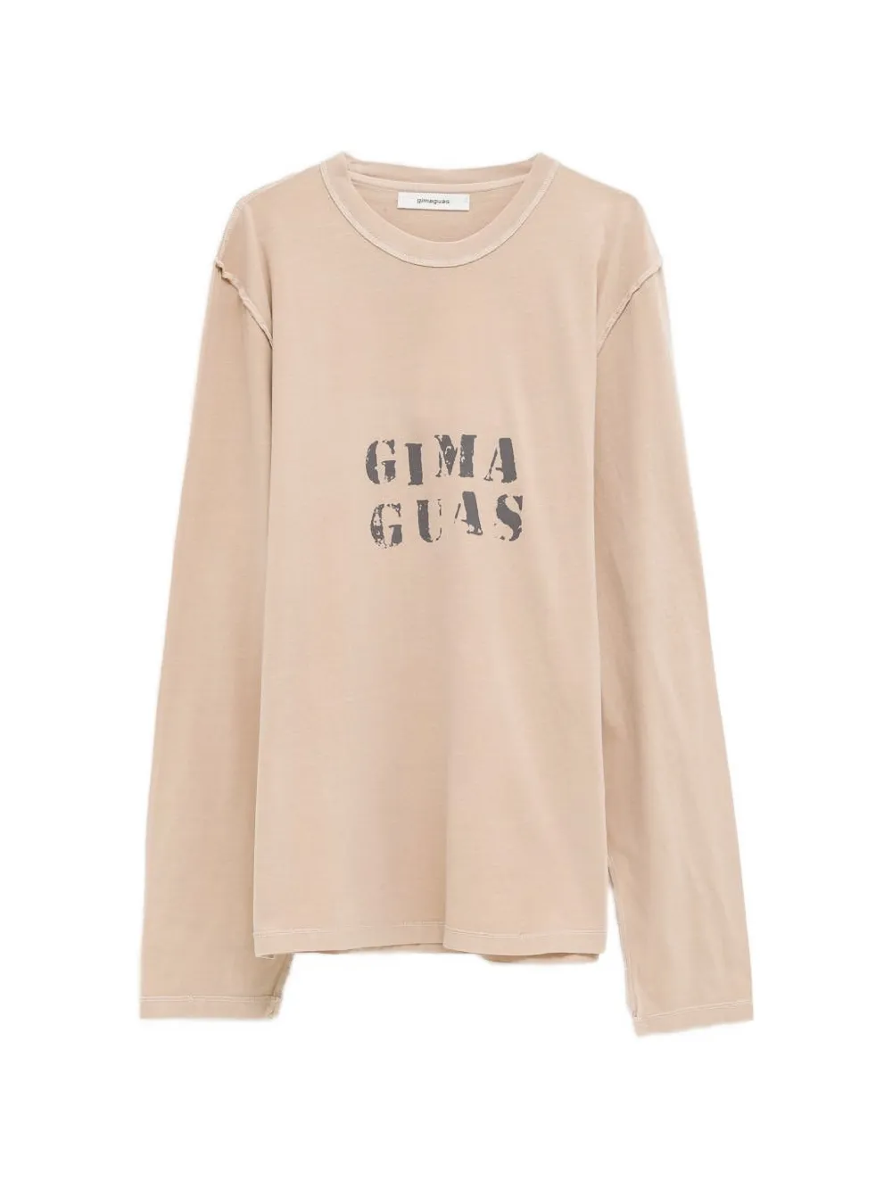 Gimaguas long-sleeve logo-print T-shirt - Toni neutri