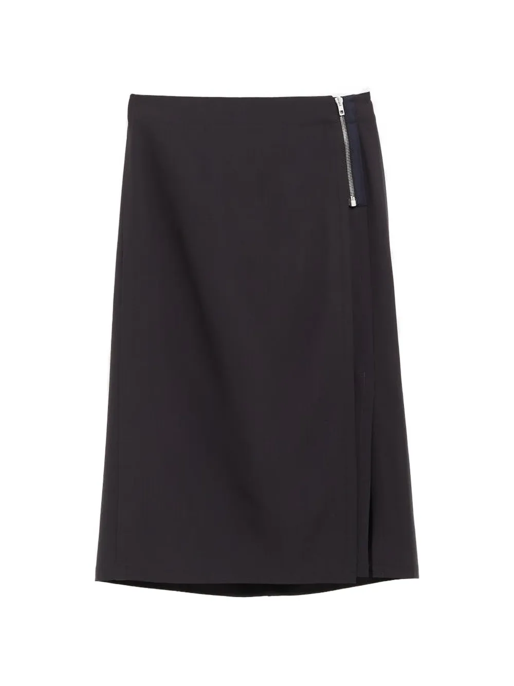 LEMAIRE zip-detail skirt - Nero