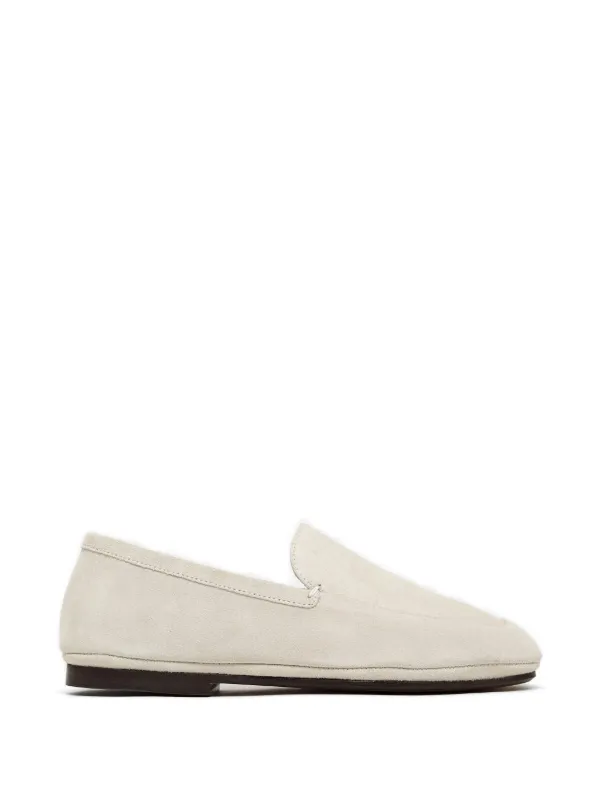 Lemaire Slip-on Suede Loafers in Neutrals