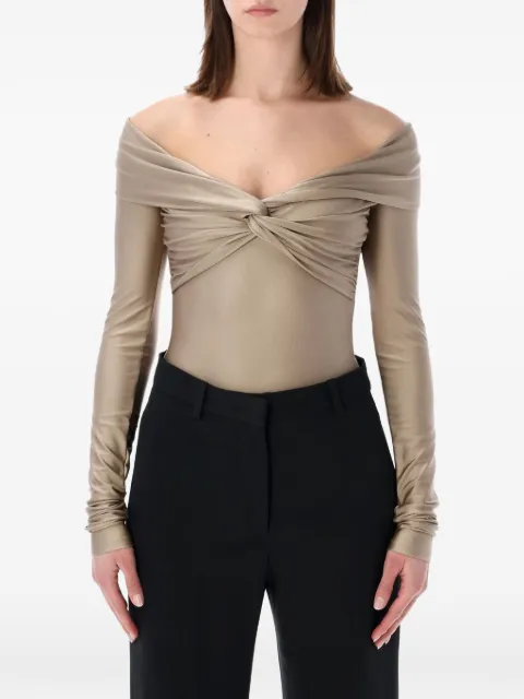 THE ANDAMANE long-sleeves knot bodysuit